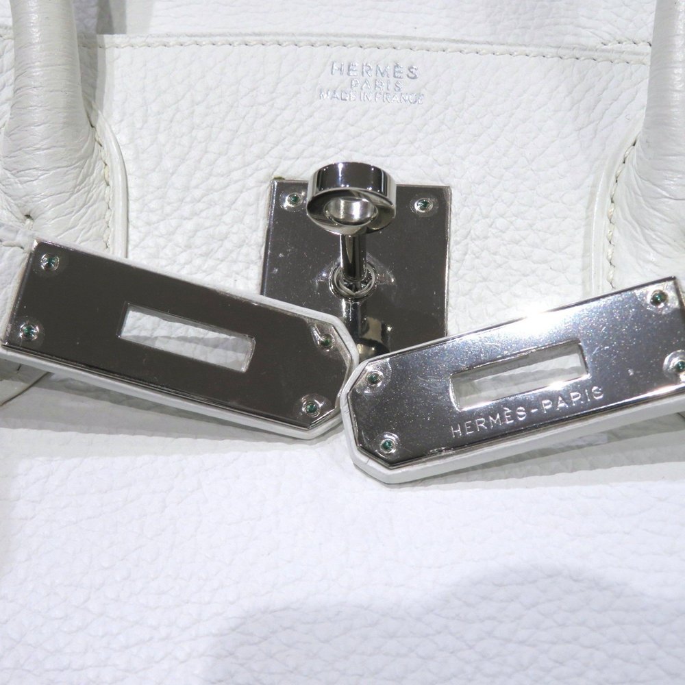 HERMES Hermes Birkin 30 Handbag Blanc/Silver hardware Togo □I stamp D7 Women'... - Picture 11 of 16
